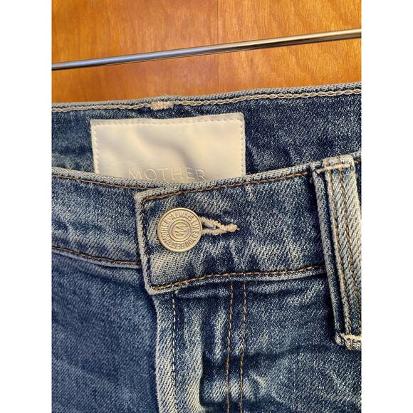 Mother High Waisted Rider Ankle Far Beyond The Sky Distressed Jeans Size 30 - Picture 5 of 12